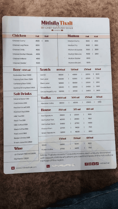 Mithila Thali by Chef Santosh Shah_menu_6