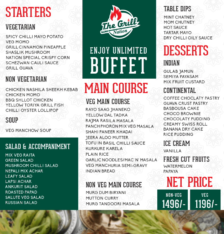 The Grill Nation menu 2