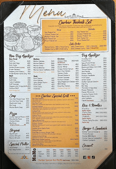 Durbar Thakali Grill menu 2