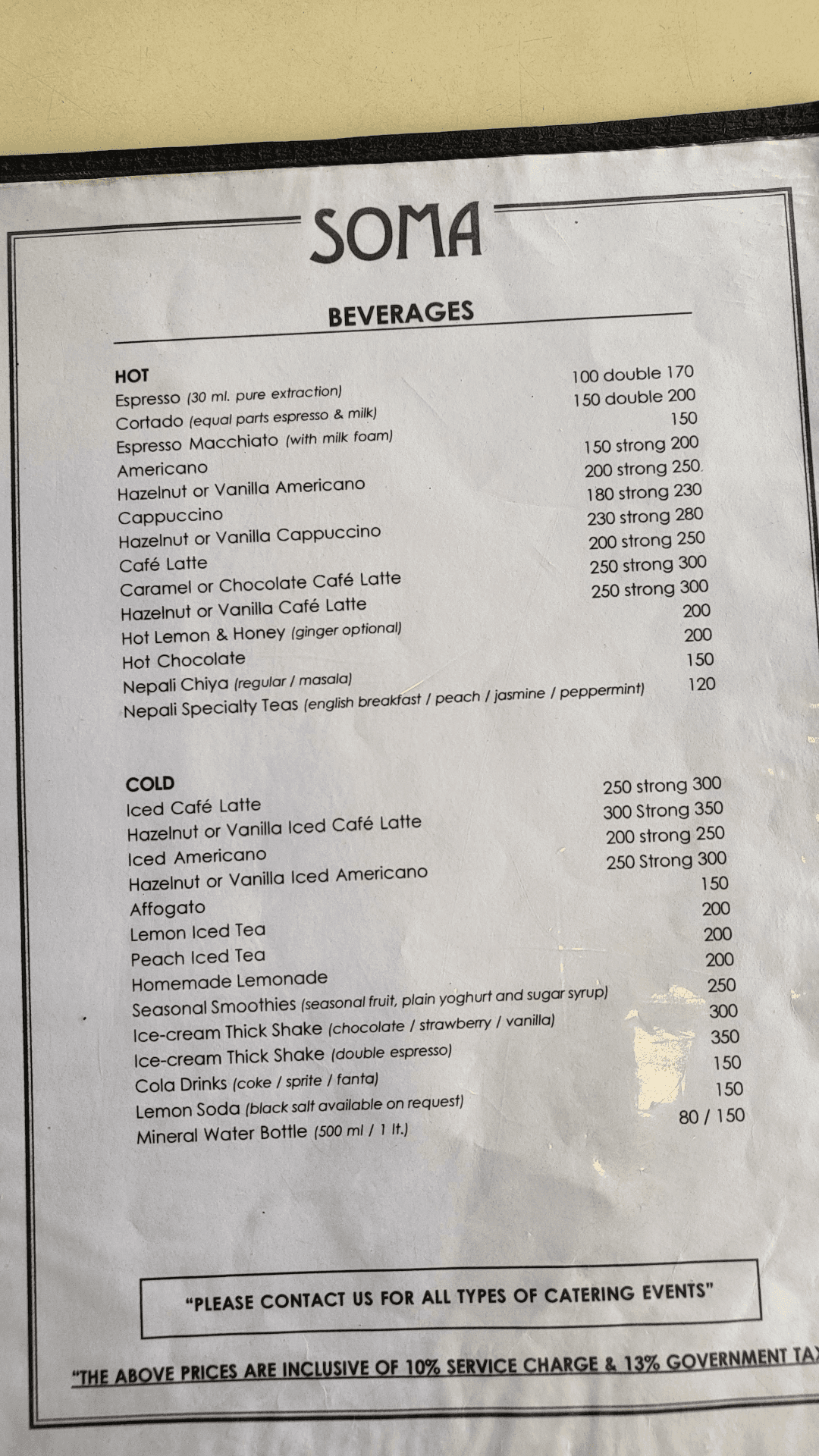 Cafe Soma menu 3