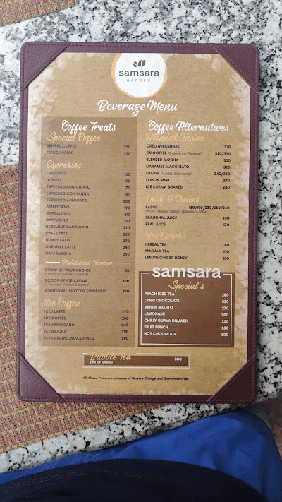 Samsara Garden menu 2