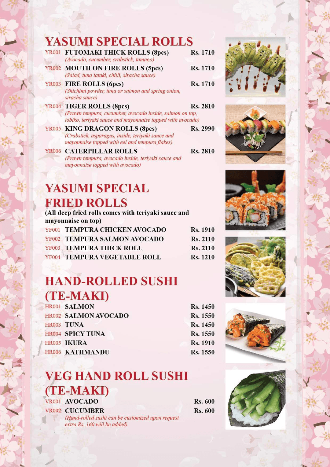 Yasumi Japanese Restaurant menu 3