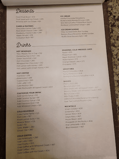 Sam's One Tree Cafe menu 4