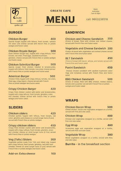 Create Cafe_menu_4