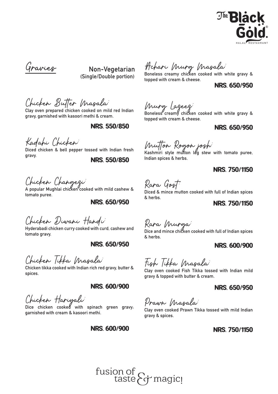 The Black Gold Restaurant : Halal Authentic_menu_4