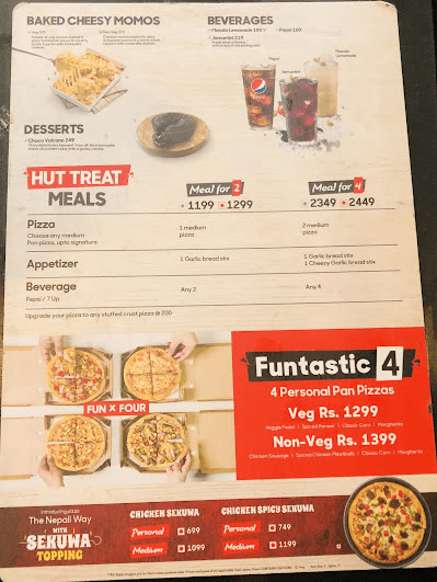 Pizza Hut Thimi_menu_1
