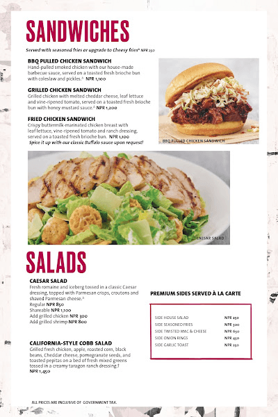 Hard Rock Cafe Kathmandu menu 3
