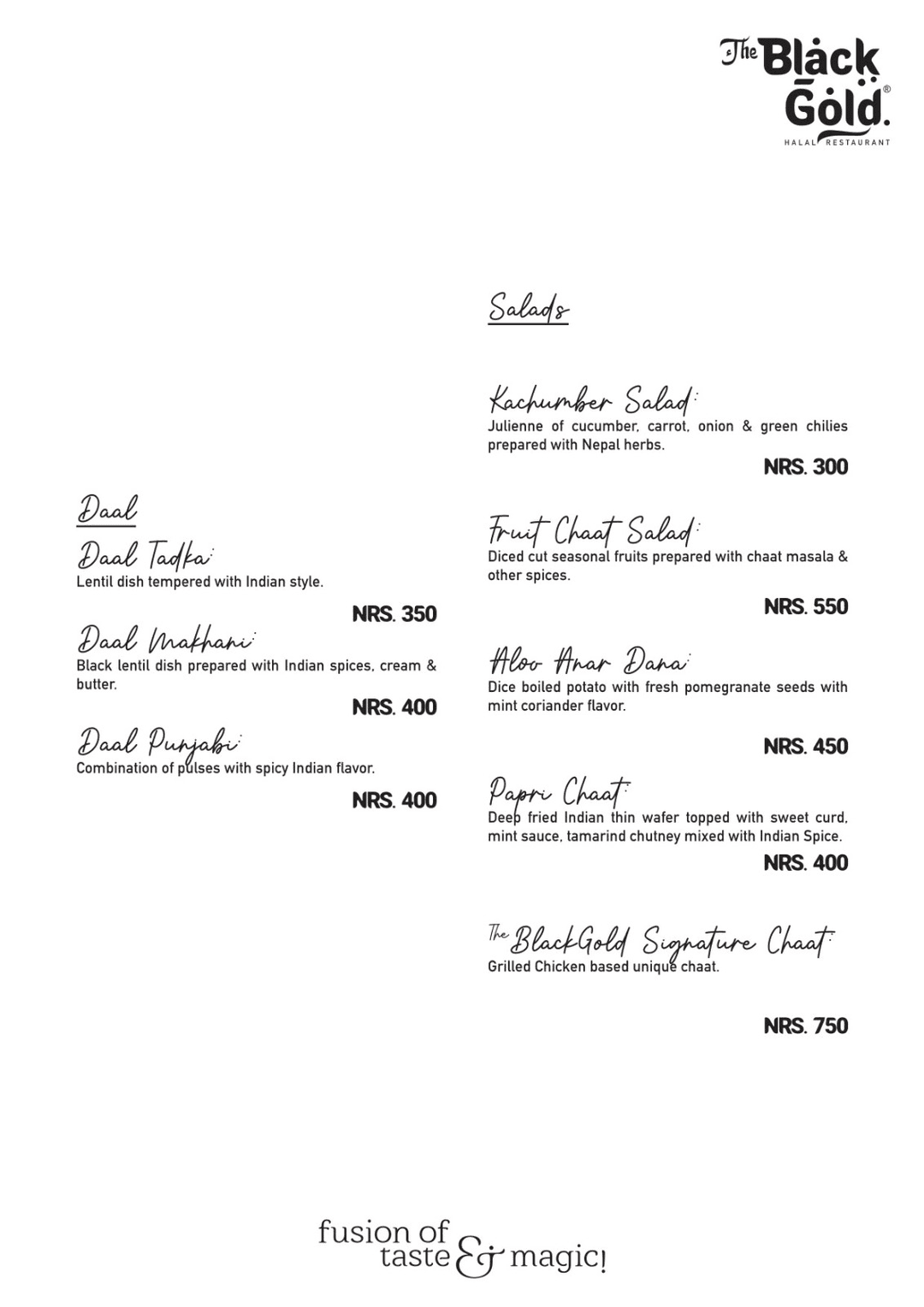 The Black Gold Restaurant : Halal Authentic_menu_8
