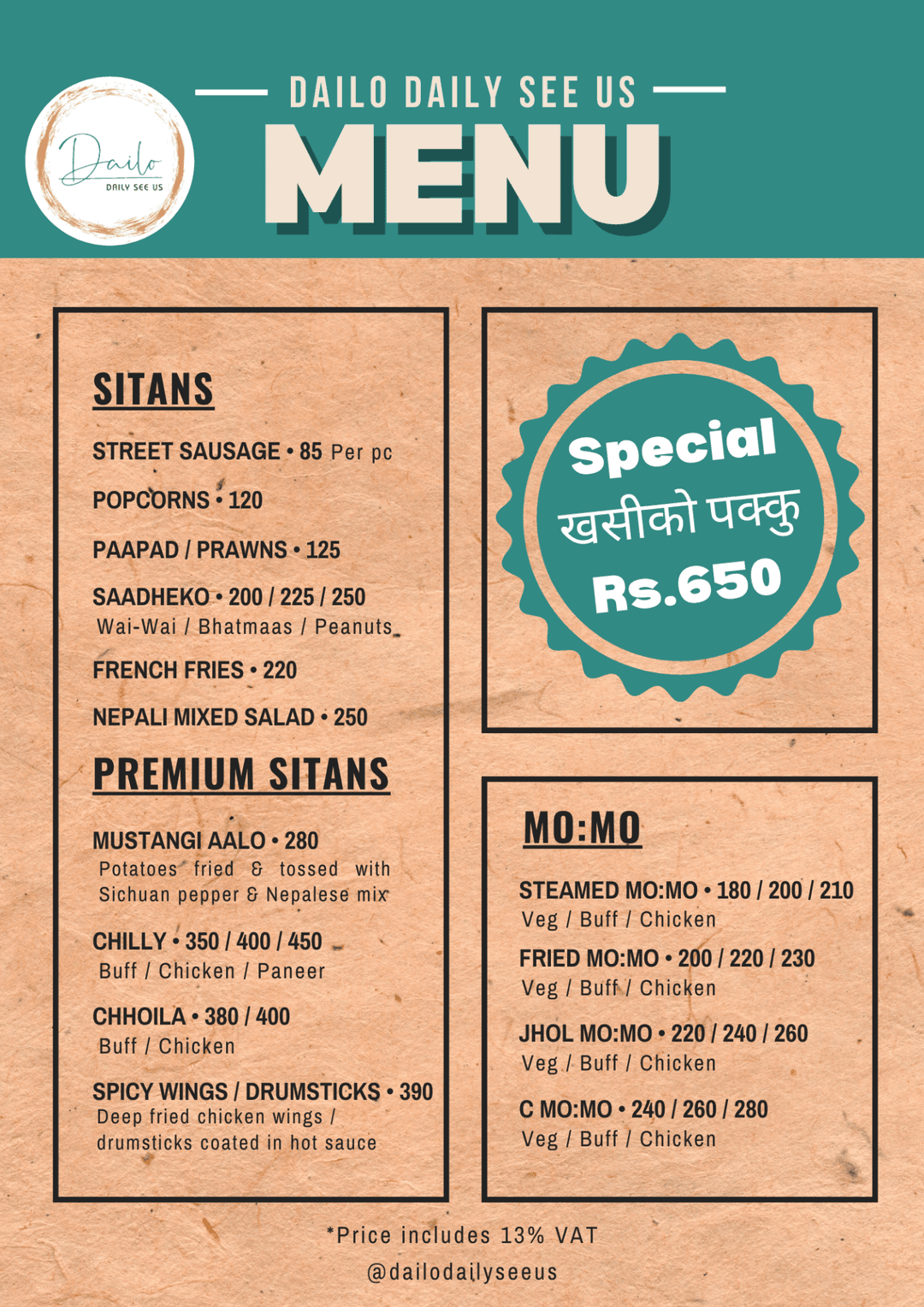 Dailo Daily See Us menu 3