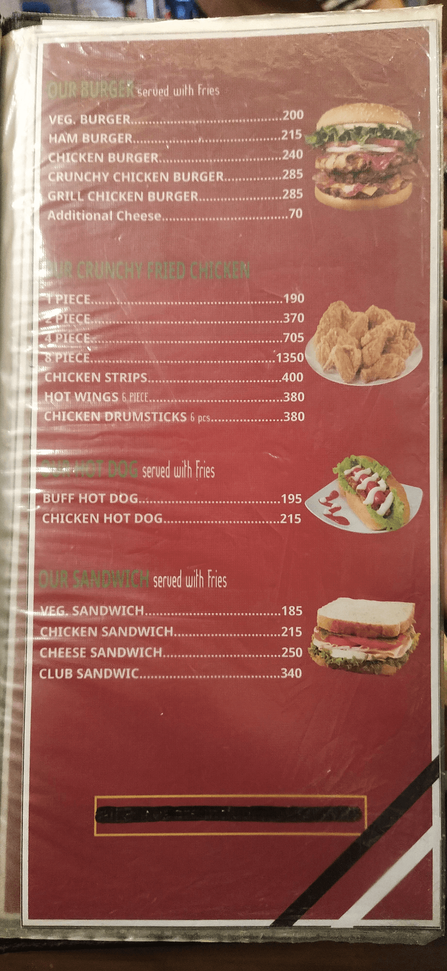 The Burger House & Crunchy Fried Chicken, Sitapaila_menu_4
