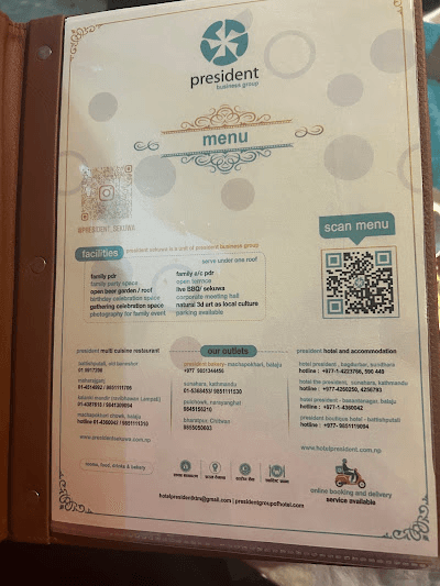 President Sekuwa, Battisputali_menu_4