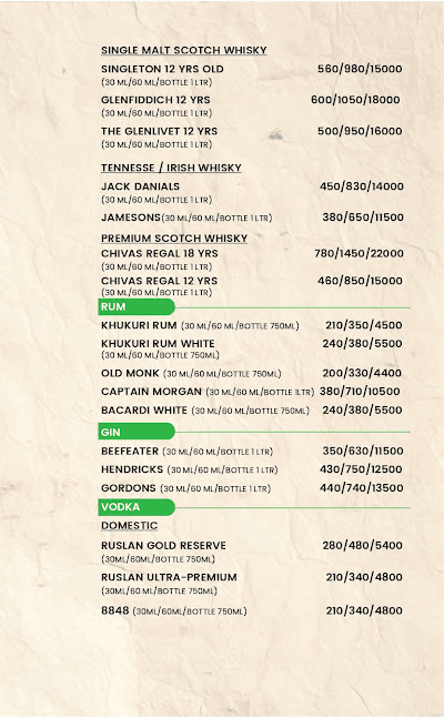 Elements Restaurant & Bar menu 1