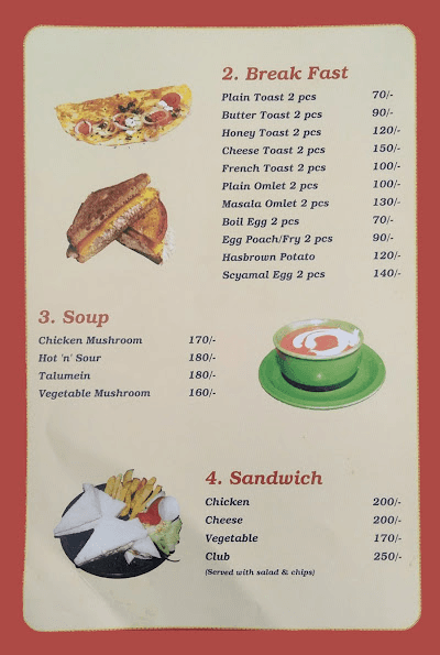 King Cafe & Banquet menu 1