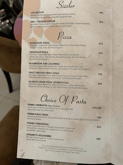 Siddhartha Foodland menu 1