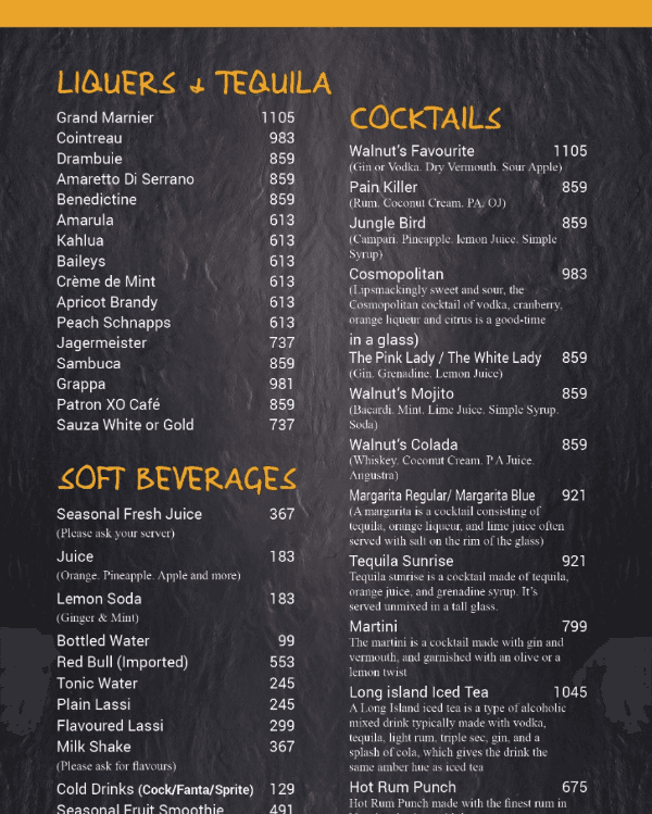 Walnut Bistro menu 4