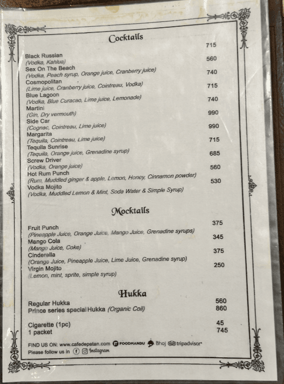 Cafe De Patan _menu_6