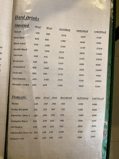 Michael Grills menu 2