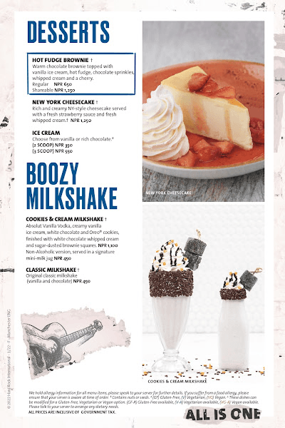 Hard Rock Cafe Kathmandu menu 4