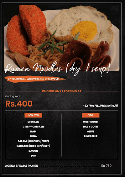 Agena menu 3