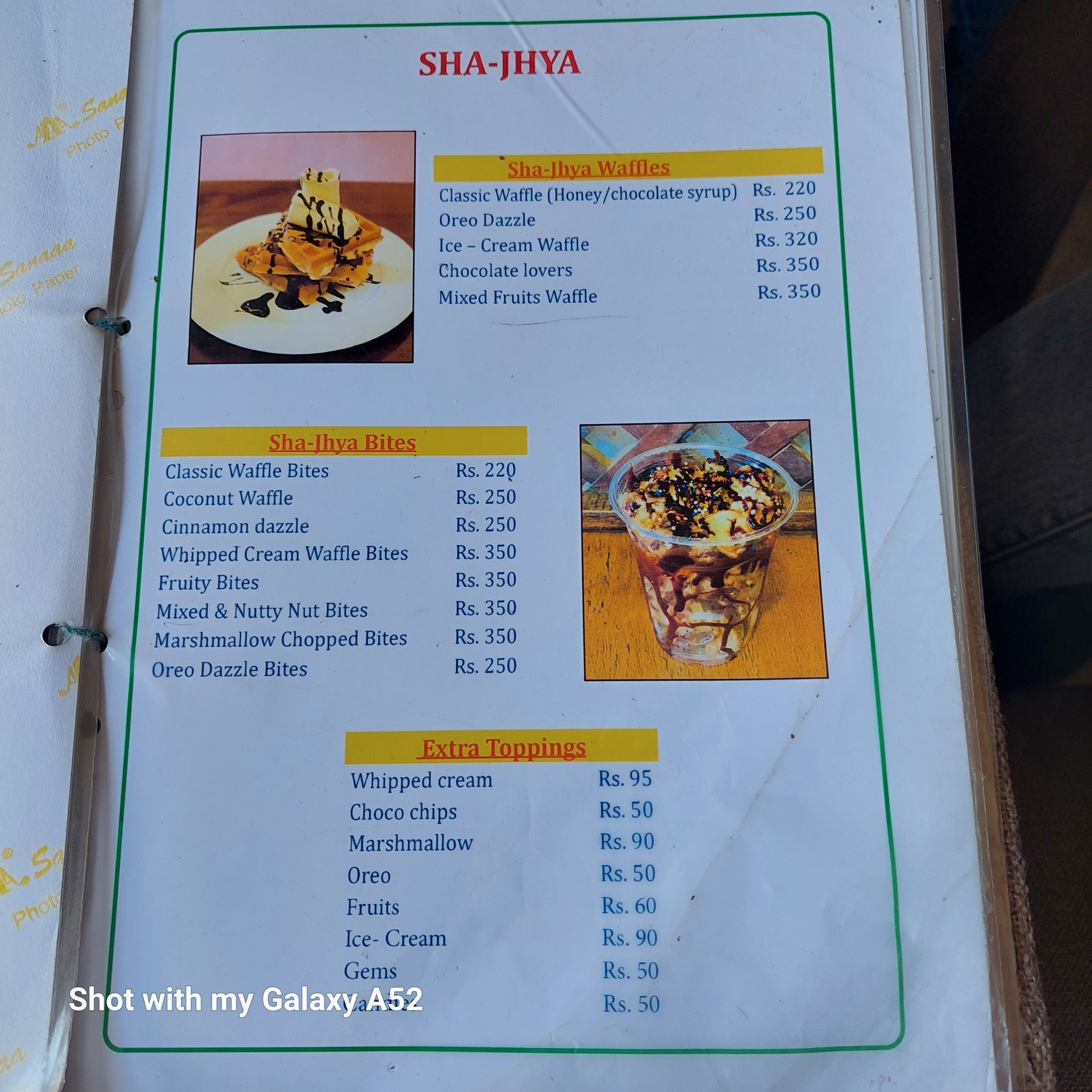 Sha-Jhya Cafe & Funkey Delights menu 1